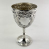 Very Decorative Victorian Embossed Sterling Silver Goblet (1896)