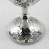 Very Decorative Victorian Embossed Sterling Silver Goblet