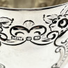 Very Decorative Victorian Embossed Sterling Silver Goblet