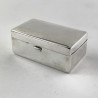 Smart Good Quality Plain Rectangular Sterling Silver Box (1913)