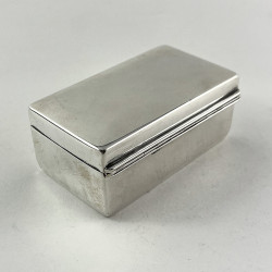Smart Good Quality Plain Rectangular Sterling Silver Box