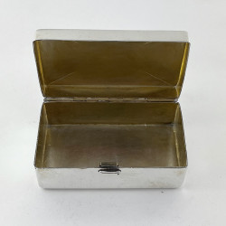 Smart Good Quality Plain Rectangular Sterling Silver Box