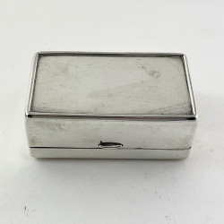 Smart Good Quality Plain Rectangular Sterling Silver Box