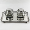 Superb Quality and Stylish Sterling Silver Desk Two Bottle Inkstand (1934)