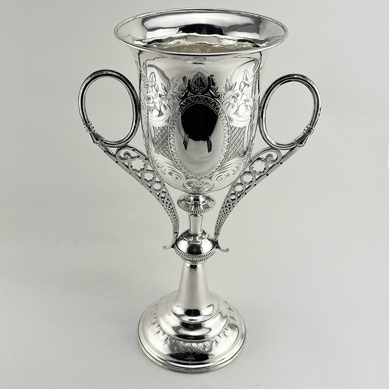 Unusual Form Victorian Silver Plated Trophy Cup (c.1890) Unusual Form Victorian Silver Plated Trophy Cup (c.1890)