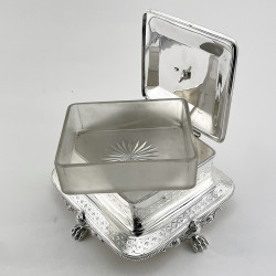 Impressive Victorian Silver Plated Butter or Sardine Dish