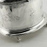 Impressive Large Oval Victorian Silver Plated Biscuit Box
