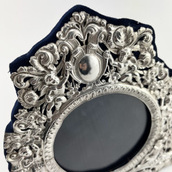 Ornate Victorian Sterling Silver Photo Frame in Shaped Form