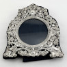 Ornate Victorian Sterling Silver Photo Frame in Shaped Form