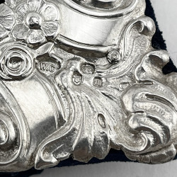 Ornate Victorian Sterling Silver Photo Frame in Shaped Form
