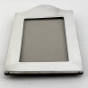 Smart Rectangular Sterling Silver Photo Frame with Serpentine Top