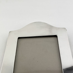 Smart Rectangular Sterling Silver Photo Frame with Serpentine Top