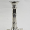 Pair of Classical Style Victorian Silver Plated Candlesticks