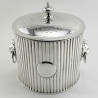 Handsome Victorian Silver Plated Biscuit Box in a Circular Form