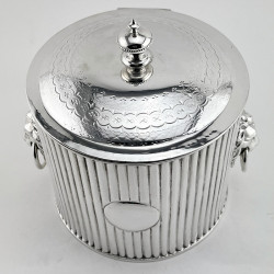 Handsome Victorian Silver Plated Biscuit Box in a Circular Form