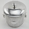 Handsome Victorian Silver Plated Biscuit Box in a Circular Form