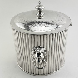 Handsome Victorian Silver Plated Biscuit Box in a Circular Form