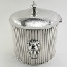 Handsome Victorian Silver Plated Biscuit Box in a Circular Form
