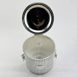 Handsome Victorian Silver Plated Biscuit Box in a Circular Form