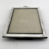 Rectangular Sterling Silver Photo Frame with Plain Silver Border