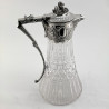 Superb Quality Late Victorian Silver Plated and Cut Glass Claret Jug