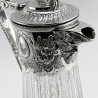 Superb Quality Late Victorian Silver Plated and Cut Glass Claret Jug