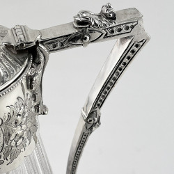 Superb Quality Late Victorian Silver Plated and Cut Glass Claret Jug