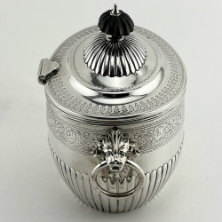 Charming Georgian Style Victorian Sterling Silver Tea Caddy