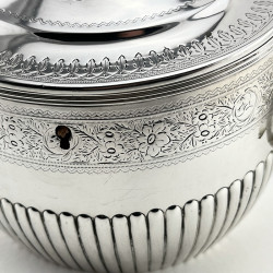 Charming Georgian Style Victorian Sterling Silver Tea Caddy