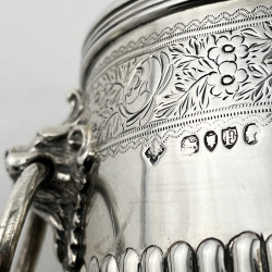 Charming Georgian Style Victorian Sterling Silver Tea Caddy