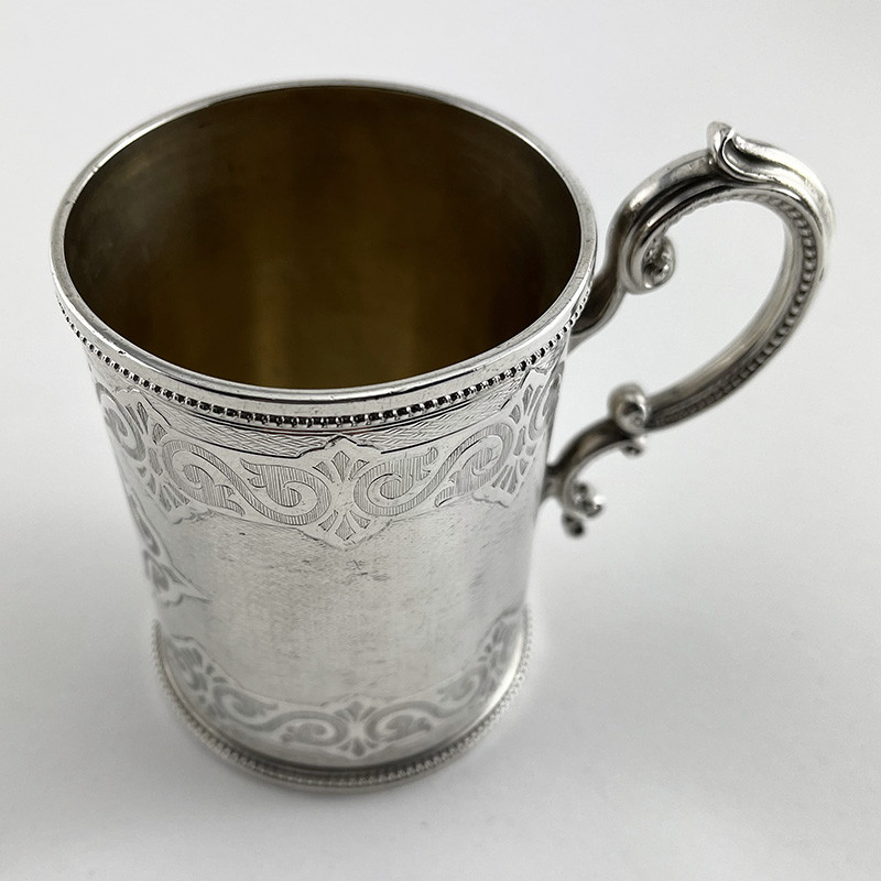 Victorian Sterling Silver Childs Christening Mug in a Cylindrical Form (1867) Victorian Sterling Silver Childs Christening Mug in a Cylindrical Form (1867)