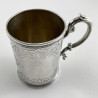 Victorian Sterling Silver Childs Christening Mug in a Cylindrical Form (1867)