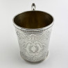 Victorian Sterling Silver Childs Christening Mug in a Cylindrical Form