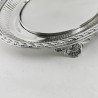 Oval Victorian Silver Plated and Cut Glass Biscuit Box