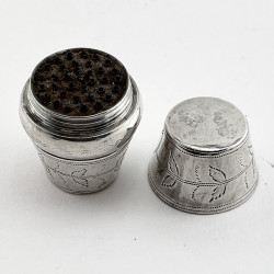 Good Condition Georgian Sterling Silver Nutmeg Grater