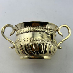 Beautiful Boxed Set of Victorian Gilt Sterling Silver Salts