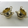 Beautiful Boxed Set of Victorian Gilt Sterling Silver Salts