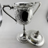 Large Impressive Victorian Silver Plated Lidded Trophy Cup