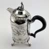 Engraved Aesthetic Movement Style Silver Plated Jug