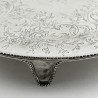 George III Sterling Silver Salver with Raised Beaded Border