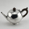 Stylish Plain Victorian Silver Plated Bullet Shaped Tea Pot