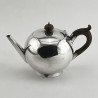 Stylish Plain Victorian Silver Plated Bullet Shaped Tea Pot (c.1890)