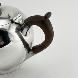 Stylish Plain Victorian Silver Plated Bullet Shaped Tea Pot