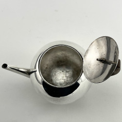 Stylish Plain Victorian Silver Plated Bullet Shaped Tea Pot