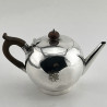 Stylish Plain Victorian Silver Plated Bullet Shaped Tea Pot