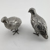 Superb Pair of Quality Sterling Silver Standing Grouse