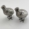 Superb Pair of Quality Sterling Silver Standing Grouse (1967)