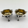 Unusual Pair of Victorian Silver Plated Salts