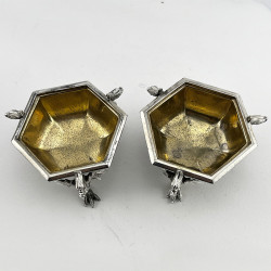 Unusual Pair of Victorian Silver Plated Salts