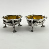 Unusual Pair of Victorian Silver Plated Salts (c.1895)